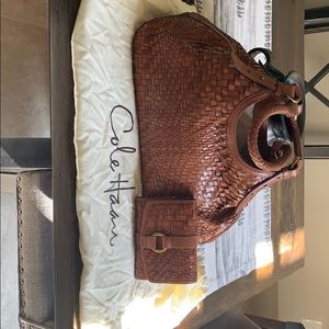 Cole Han leather purse with matching wallet.